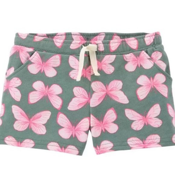 NWt 4t 4 butterflies shorts girl carters easter summer vacation pool birthday - Picture 1 of 6